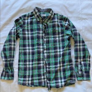 Cat & Jack Kids Blue and Green Plaid Button-Down Shirt